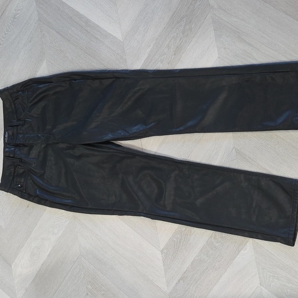 Judy Blue Faux Leather Pants Straight Leg High Rise Tummy Control Black 9/29 - Picture 4 of 9